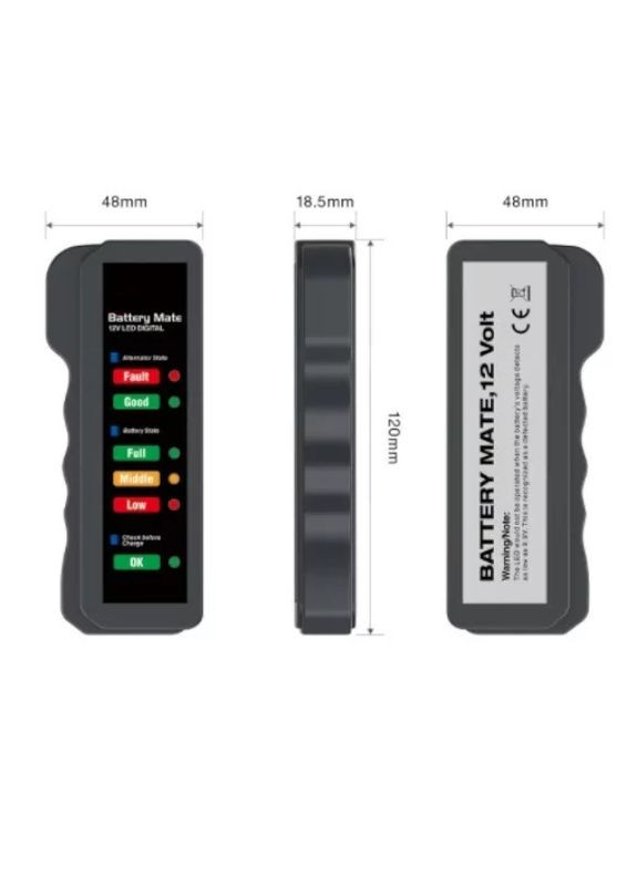 Тестер АКБ светодиодный (5024257) Clefers (300694627)