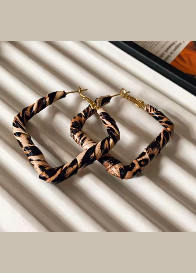 Сережки Леопардові ромби No Brand (327274182)