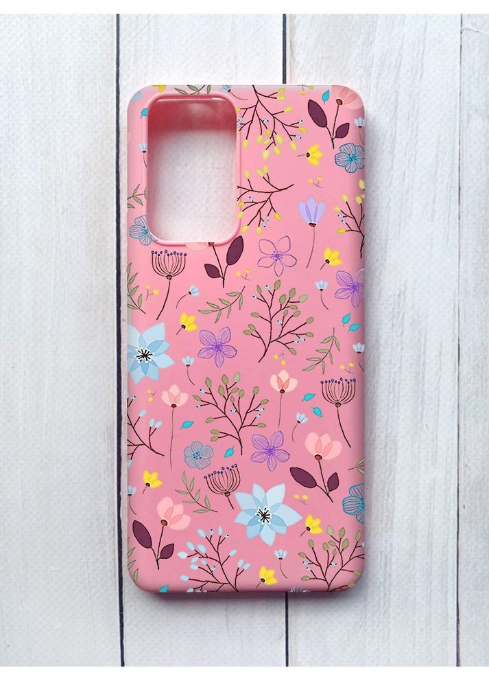 Матовый чехол на Xiaomi Redmi Note 10 Pro/10 Pro Max Розовый Цветочный фон (принт 267) CASE CONTROL (360685834)