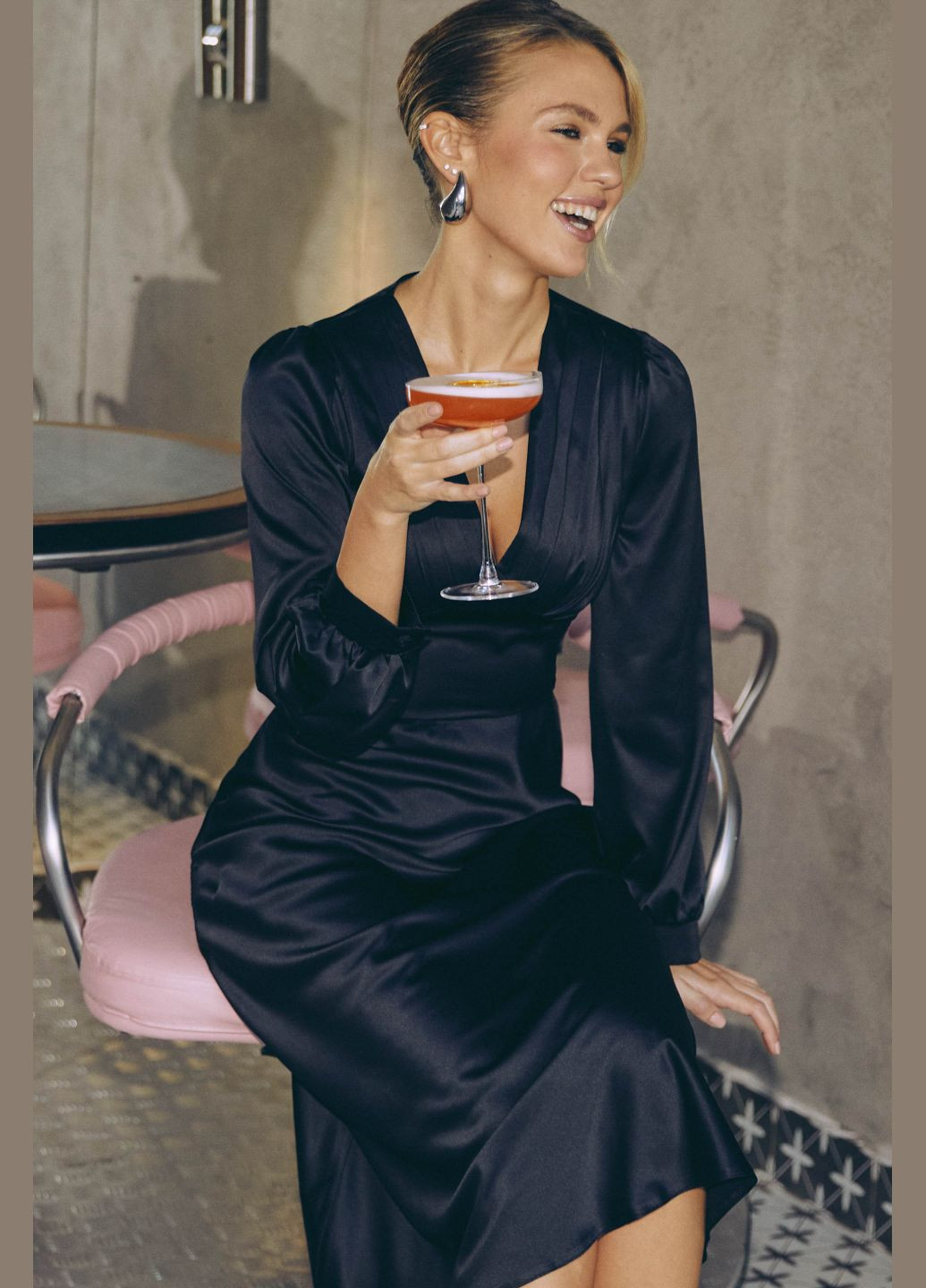 Черное вечернее платье ST-Seventeen однотонное