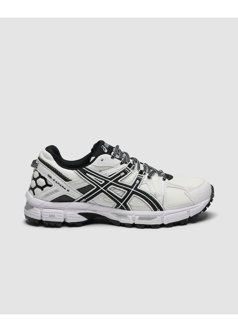 Белые демисезонные кроссовки мужские asics white/black No Brand Gel-Kahana 8