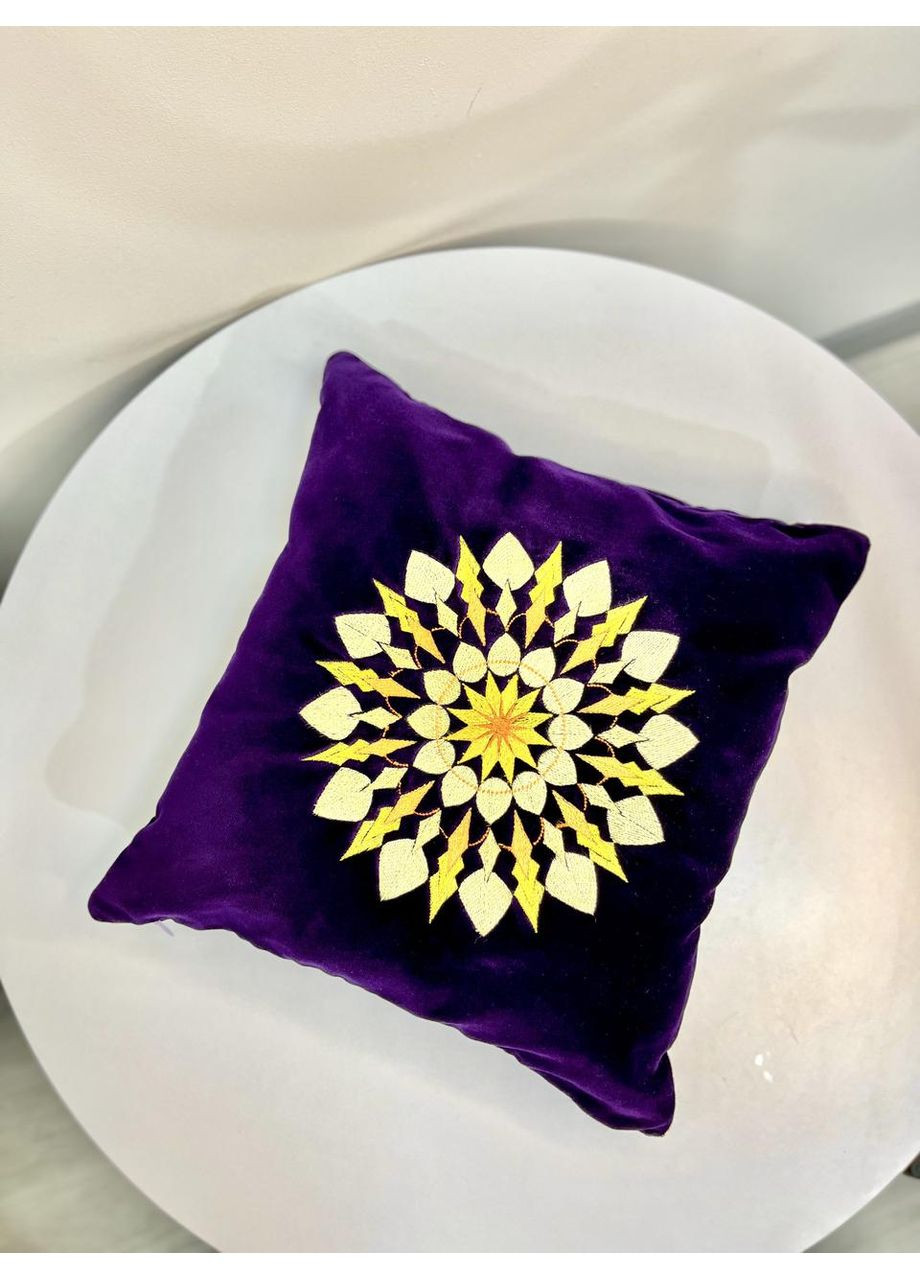Подушка оберег Мандала Удача фиолетовый бархат (NF0125) Tiferet-NF (371772265)