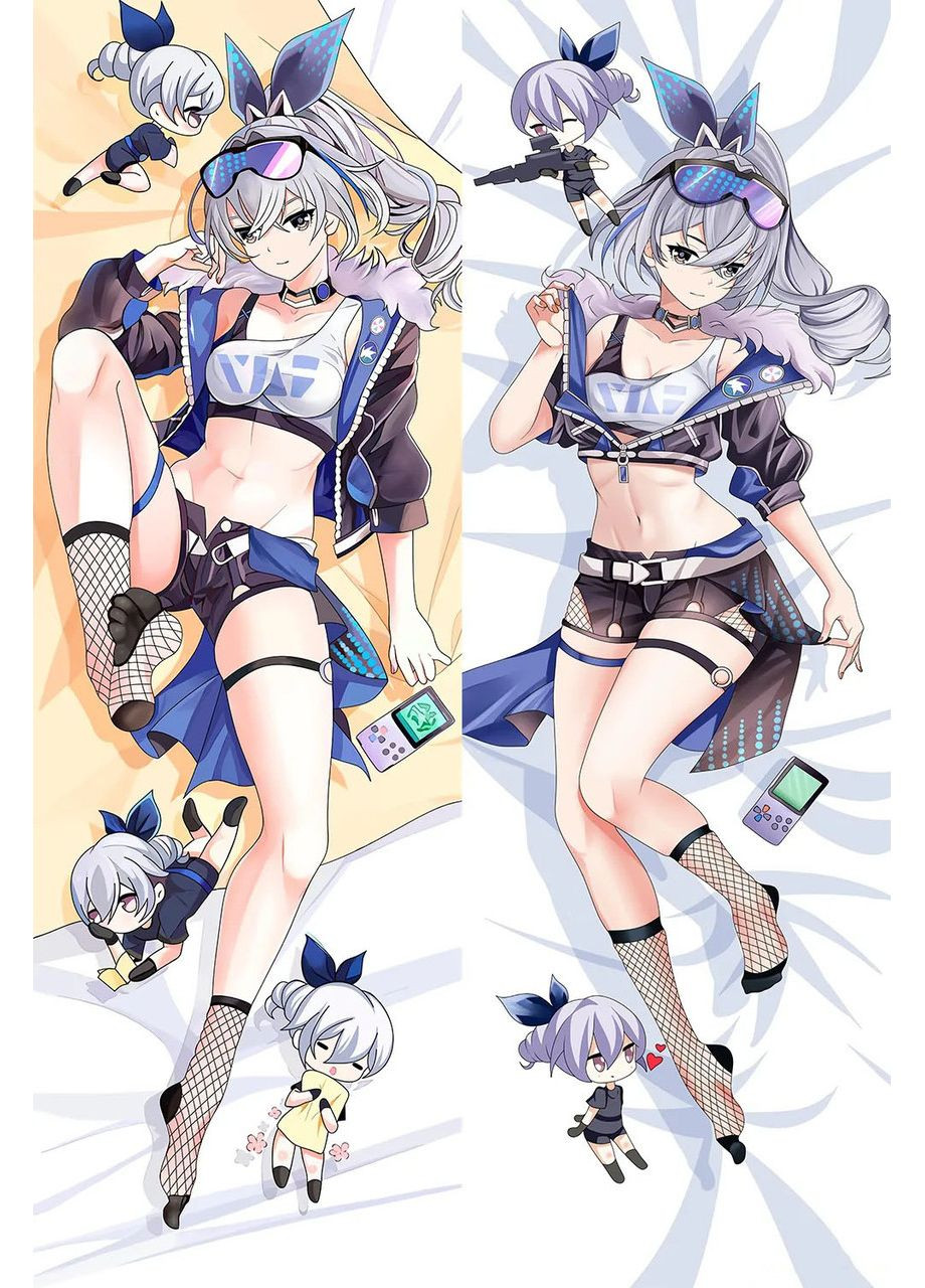 Подушка дакімакура двостороння Silver Wolf - Honkai 100см No Brand (327842785)