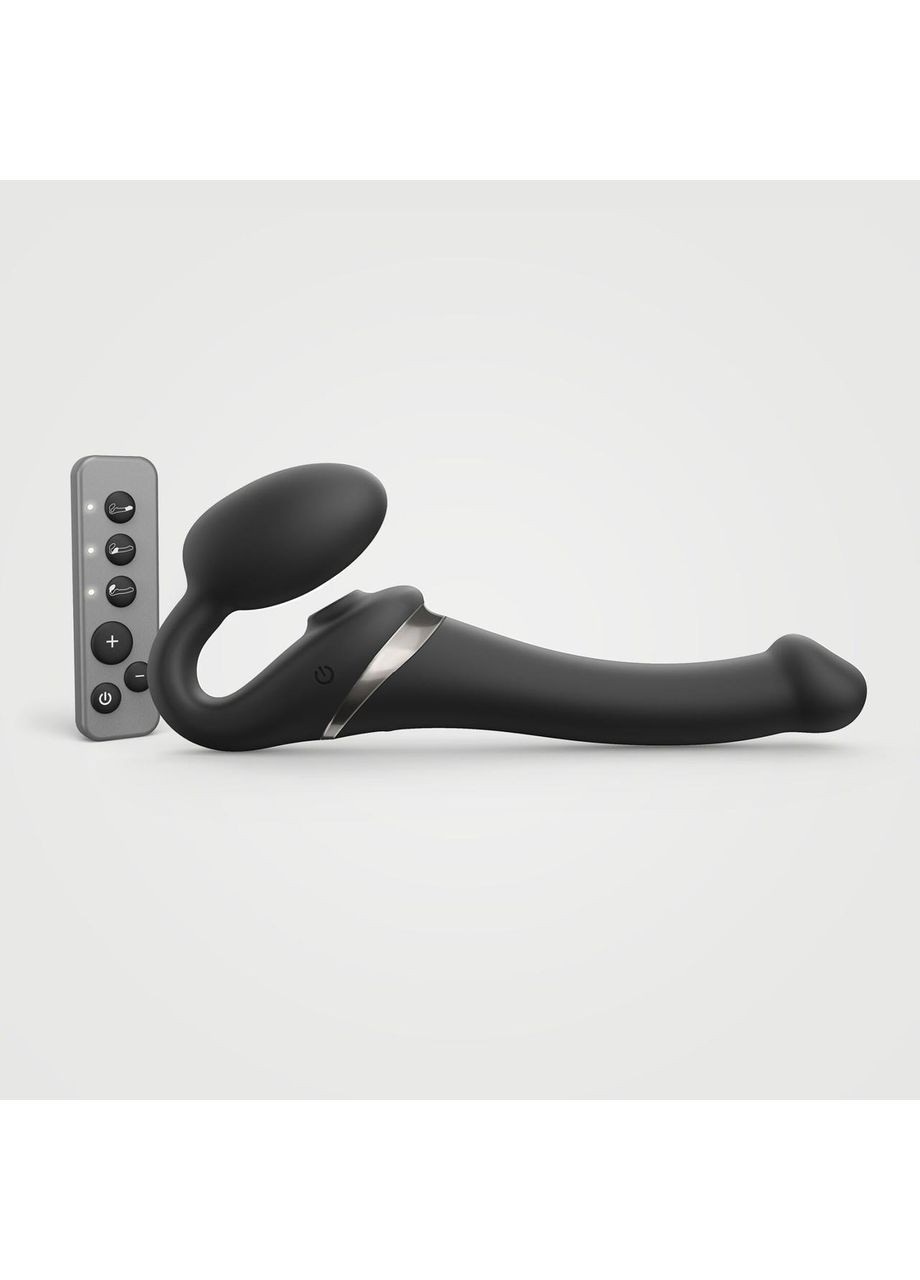 Безремінний вібрострапон з вакуумною стимуляцією Strap-On-Me MULTI ORGASM Black S, регульований No Brand (366877507)