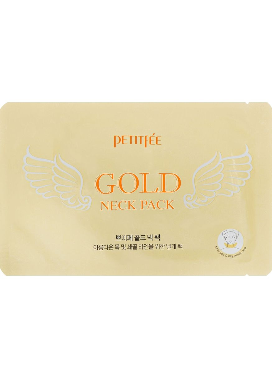 Гідрогелева маска для шиї з плацентою "HYDROGEL ANGEL WINGS" Gold Neck Pack 1шт (250207-20326) Petitfee & Koelf (368635157)