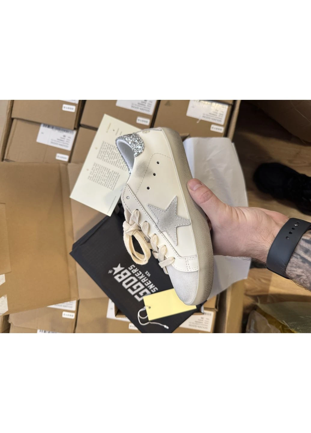 Білі літні кросівки golden goose white grey sparkles голден гус No Brand
