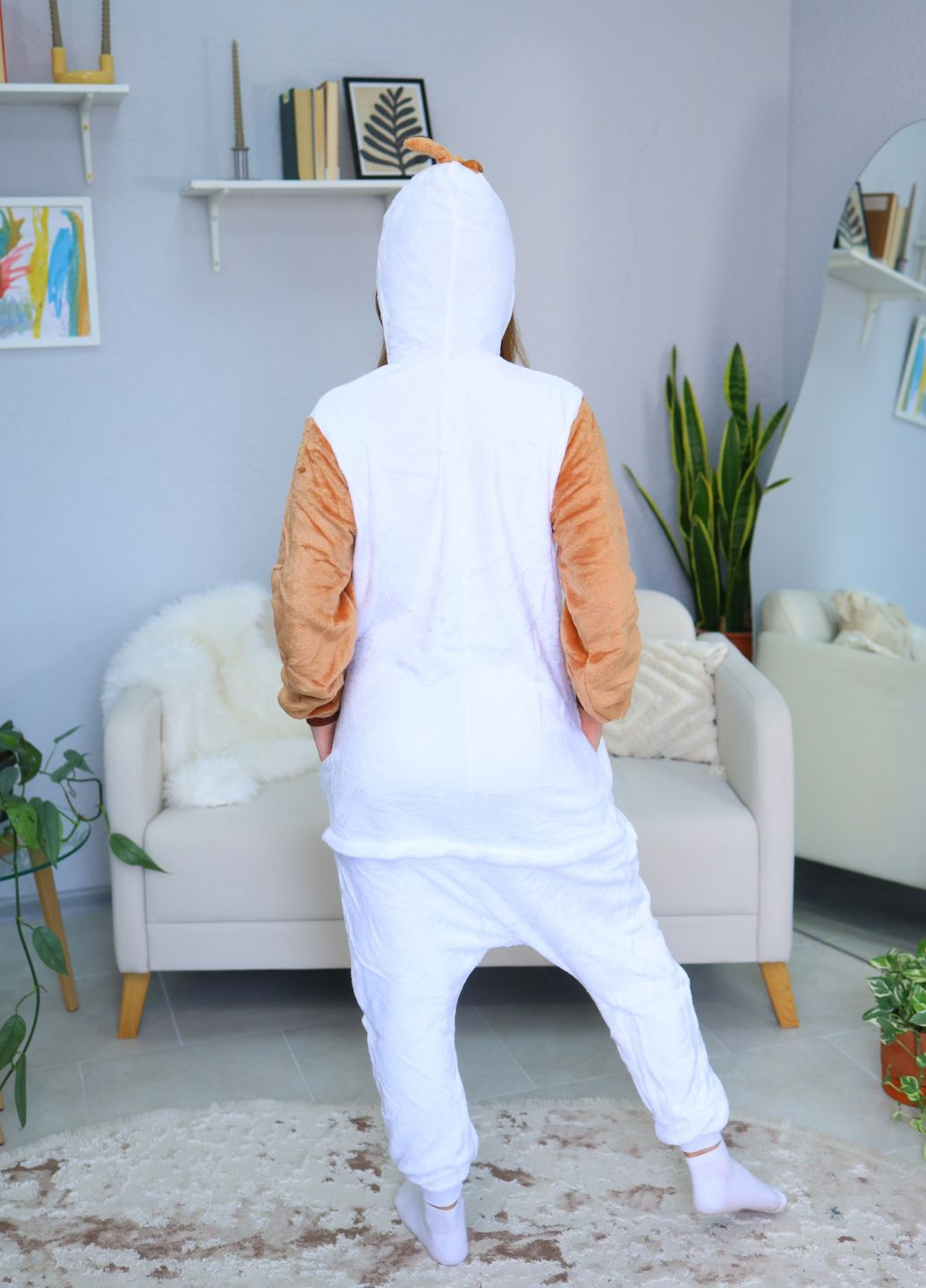 Женское кигуруми снеговик Олаф с капюшоном пижама на пуговицах (1126) My Kigu (360788426)