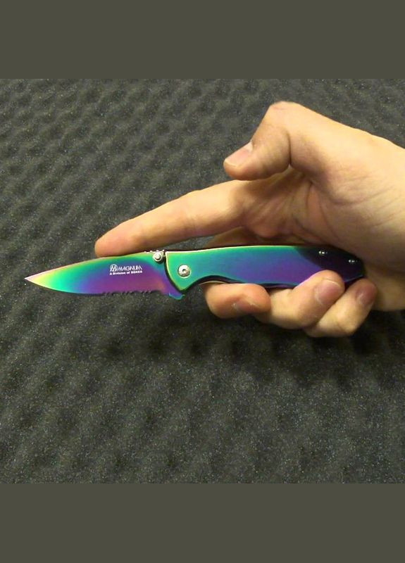 Нож складной Magnum Rainbow II полусерейтор, титан. Boker (365307780)