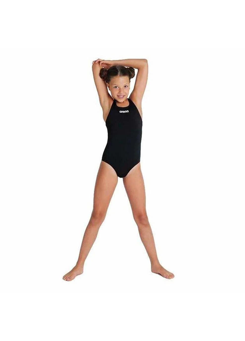 Чорний демісезонний дитячий купальник team swimsuit swim pro solid чорний, білий Arena