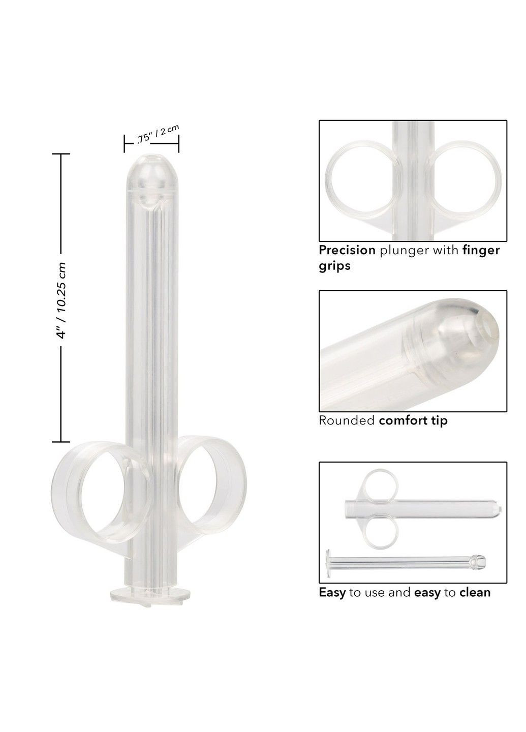 Шприц для спринцевания анальный душ XL Lube Tube CalExotics прозрачный, 10.2 х 2 см California Exotic (289784499)