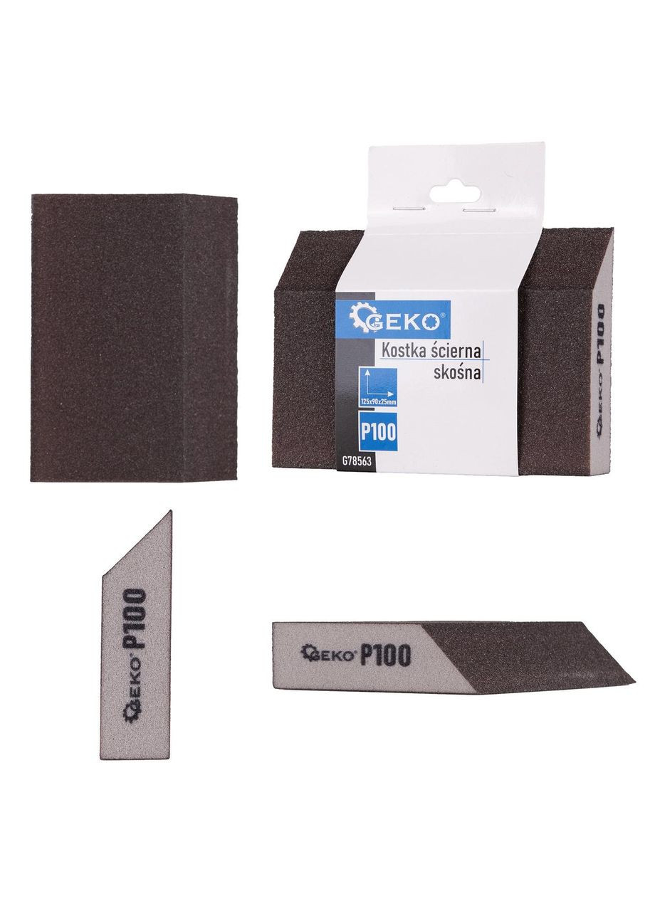 Шліфувальна губка " " трапеція 125х90х25мм P100 Geko (314540819)