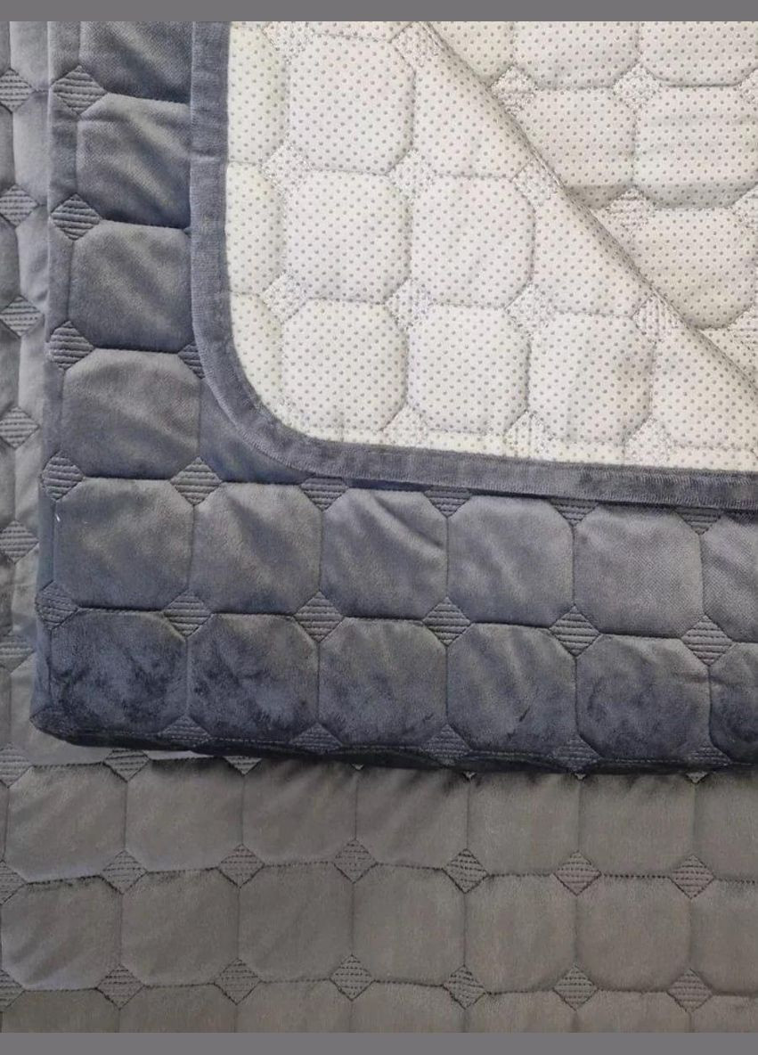 Набір накидок на диван та крісла 90х210 та 2шт 90х160 Сірий (П4К-am-divandek-002) No Brand (323160694)