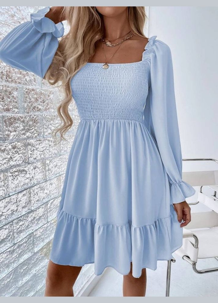Голубое очень стильное платье Украина