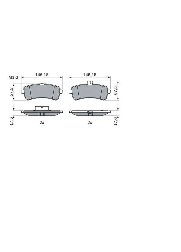 Колодки гальмівні (задні) MB C-Class (W205)/S-Class (W222)/AMG (X290) 13 0 986 494 763 (opt-om) Bosch (342402182)
