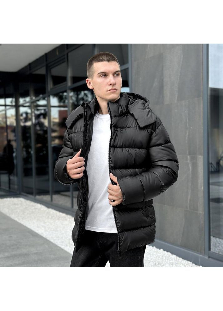 Черная стильная зимняя куртка🔝😎 Luna