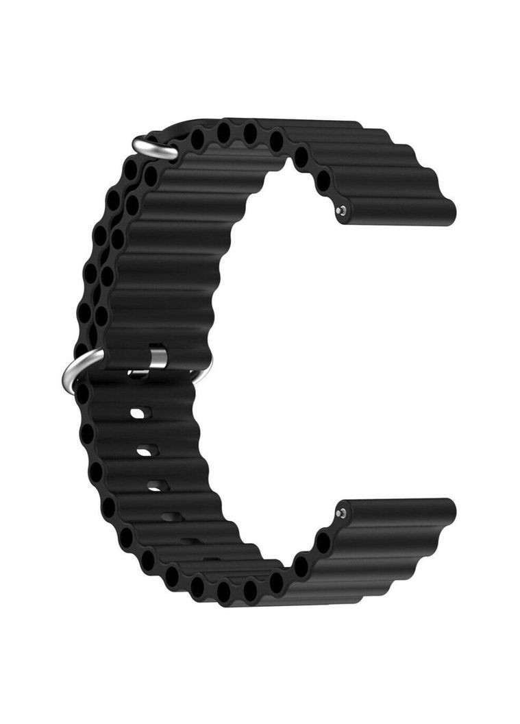 Ремешок силиконовый Ocean для часов Samsung Galaxy Watch 46 mm SM-R800 - Black Primolux (333719891)