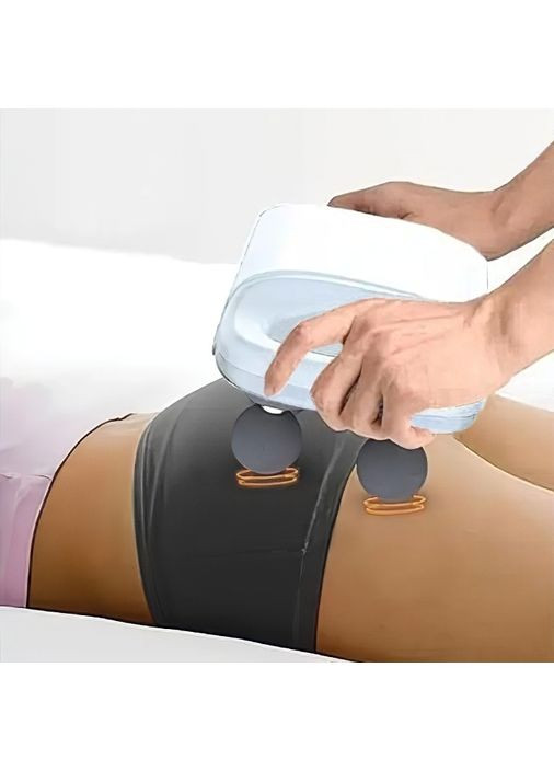 Портативный ручной массажер для всего тела с 4 головками вибромассажер для глубокой проработки мышц Home (360867140)