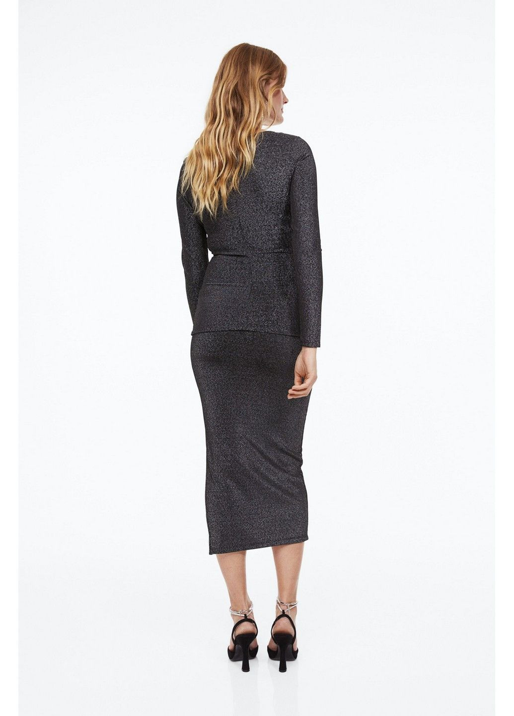 Черная однотонная юбка для беременных H&M