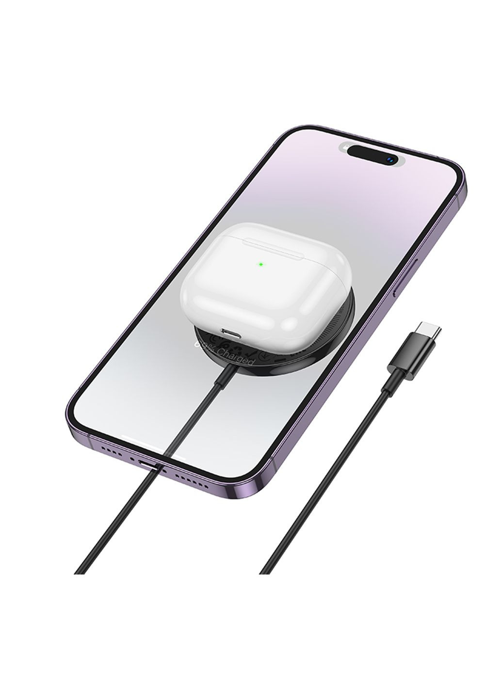 Бездротовий Зарядний Пристрій CW61 Magnetic 15W LED Display Hoco (337993890)