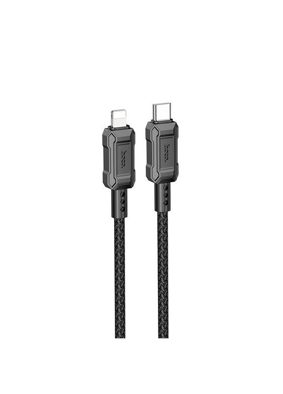 Кабель TypeC to Ligtning Leader PD charging data cable X94 20 W 1 метр чорний Hoco (279826861)