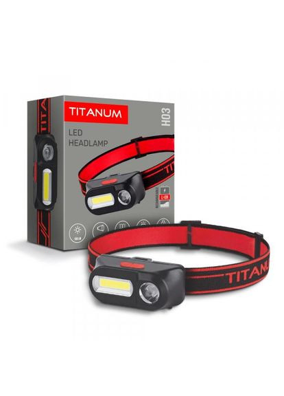 Налобний світлодіодний ліхтарик TLFH03 180 Lm 6500 K (27326) Titanum (284107079)