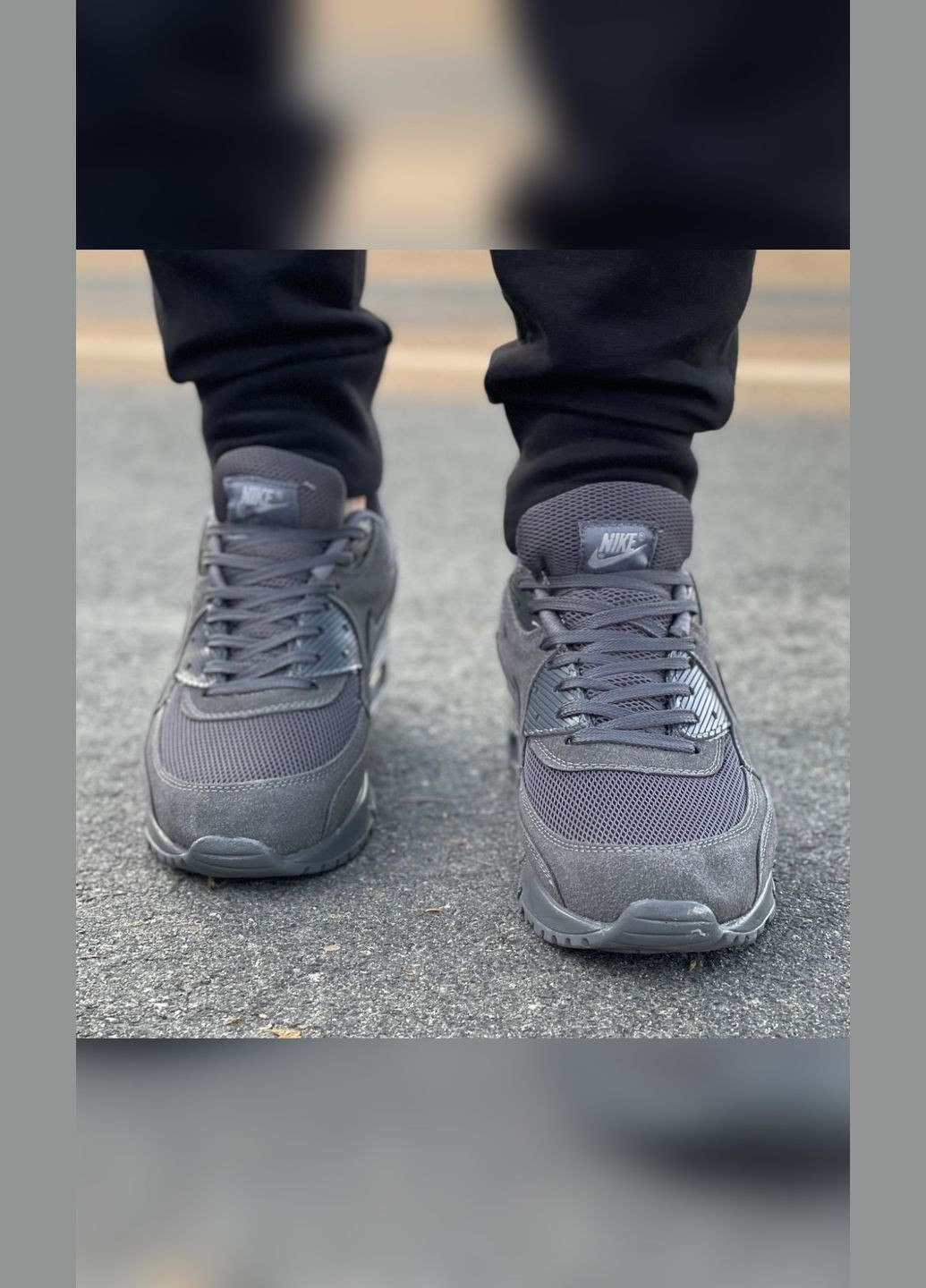 Темно-серые демисезонные стильные мужские кроссовки No Brand