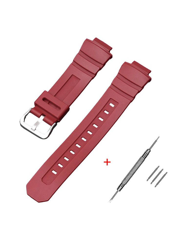 Ремінець для годинника Casio G-Shock червоний полімерний для чоловіків жінок універсальний пряжка застібка ProDobro (367265023)