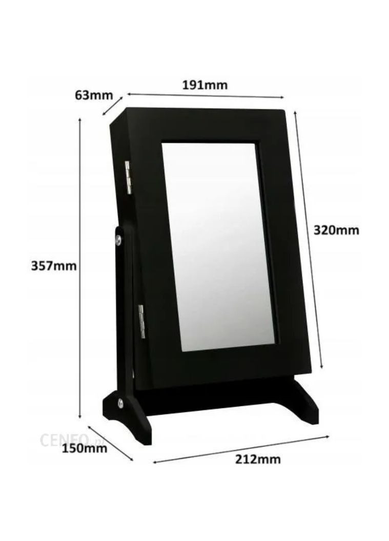 Шкафчик для украшений SOFIA настольный черный Chomik (303126601)