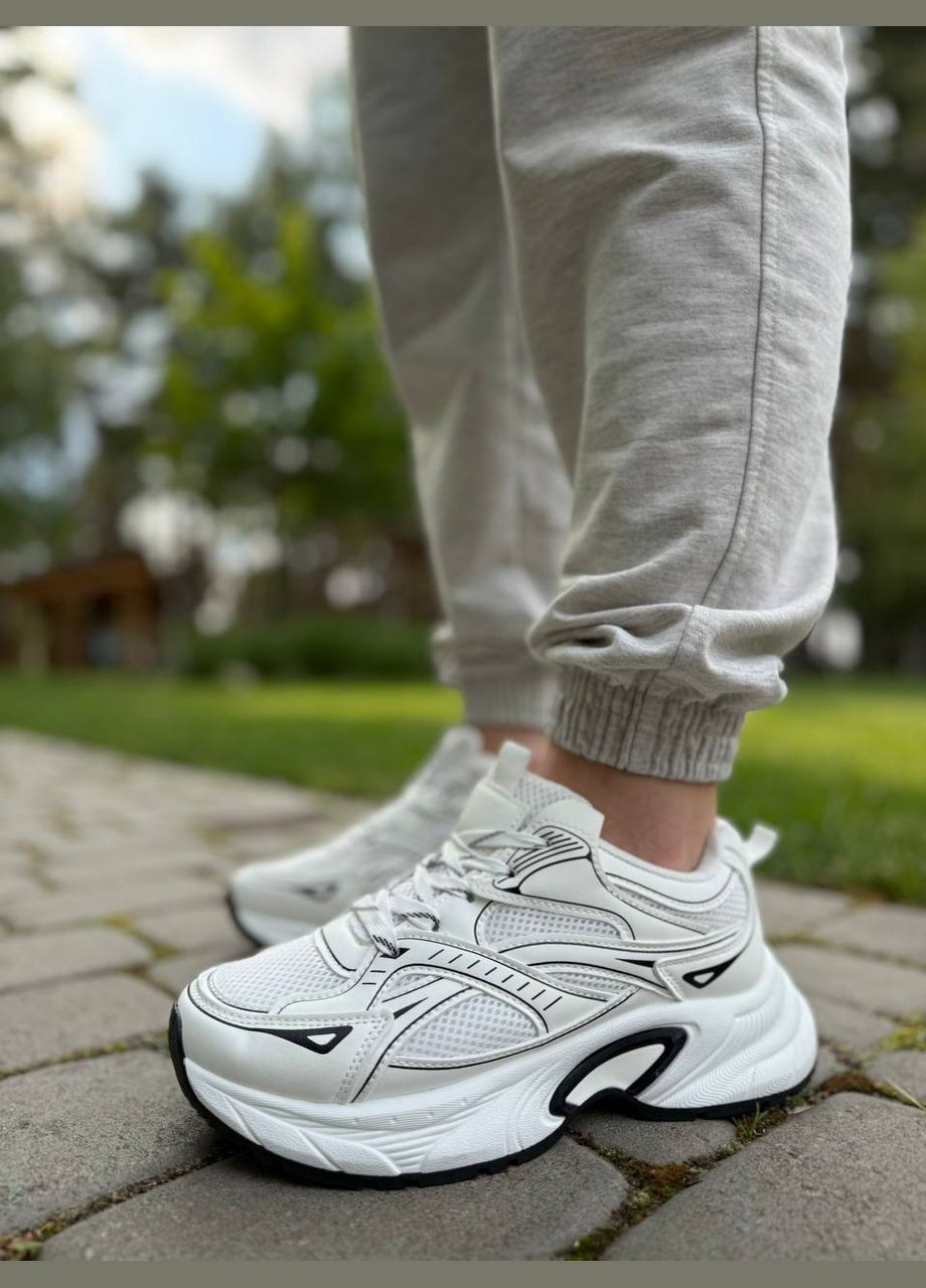 Жіночі білі кросівки (2066) No Brand білі демісезони (336491812)