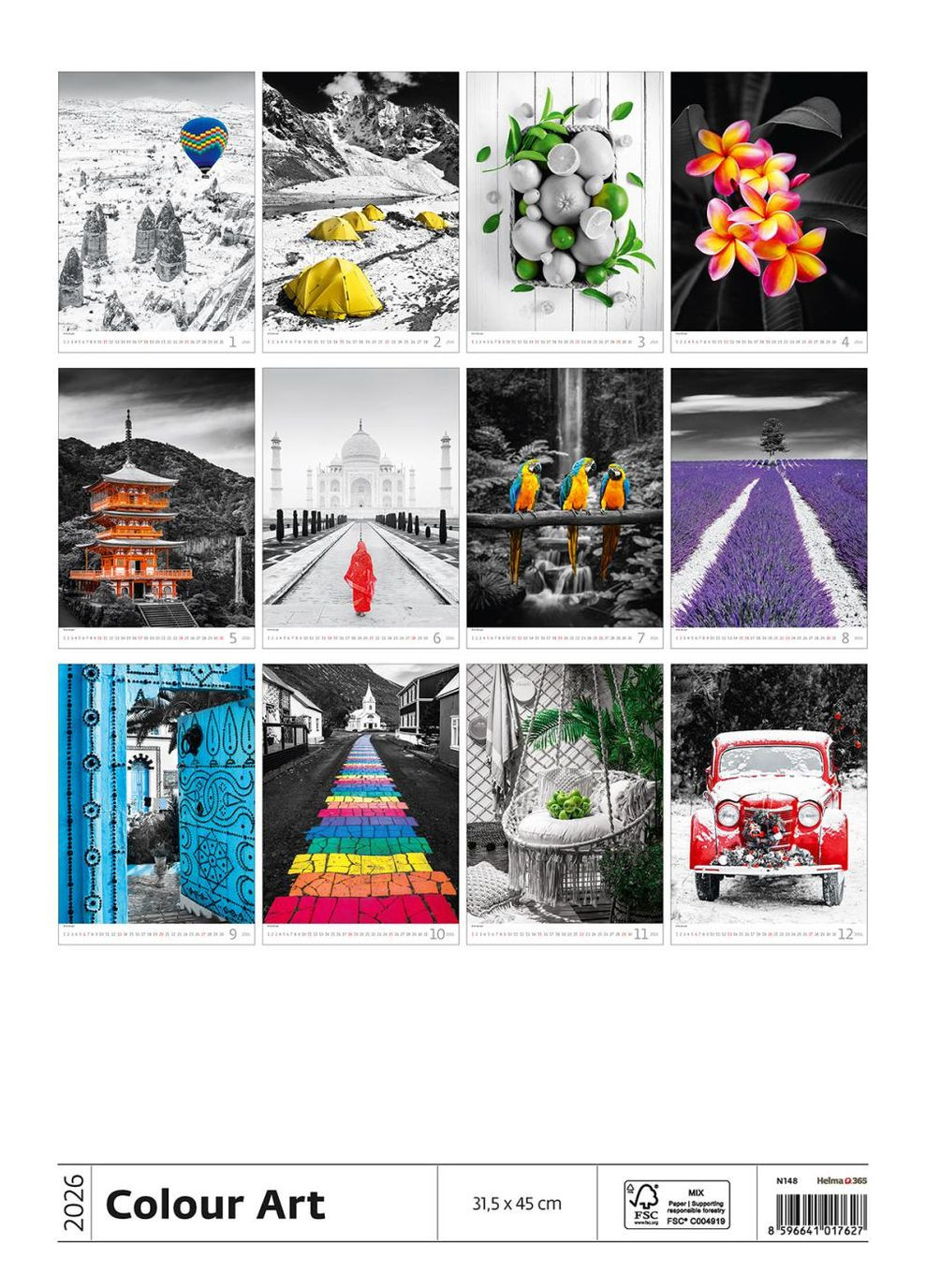 Календар HELMA 2026 31,5 х 45 см Colour Art Helma 365 (361855117)