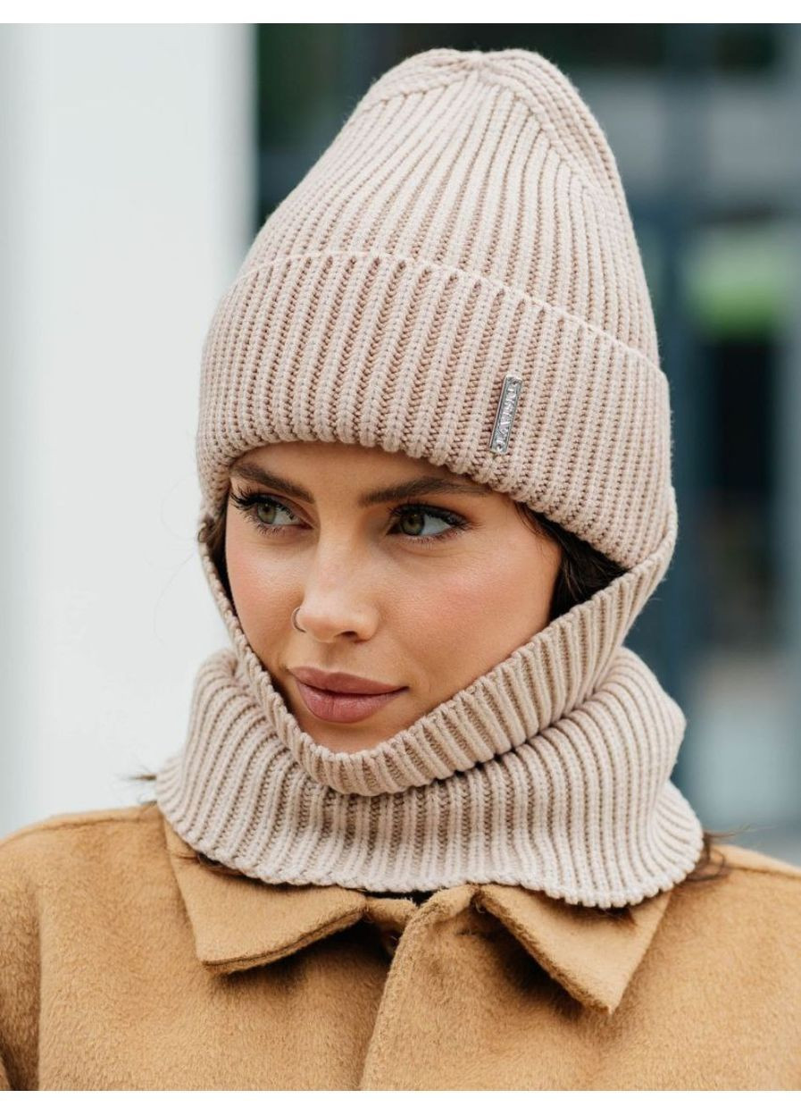 Шапка и бафф комплект женский No Brand (363319753)