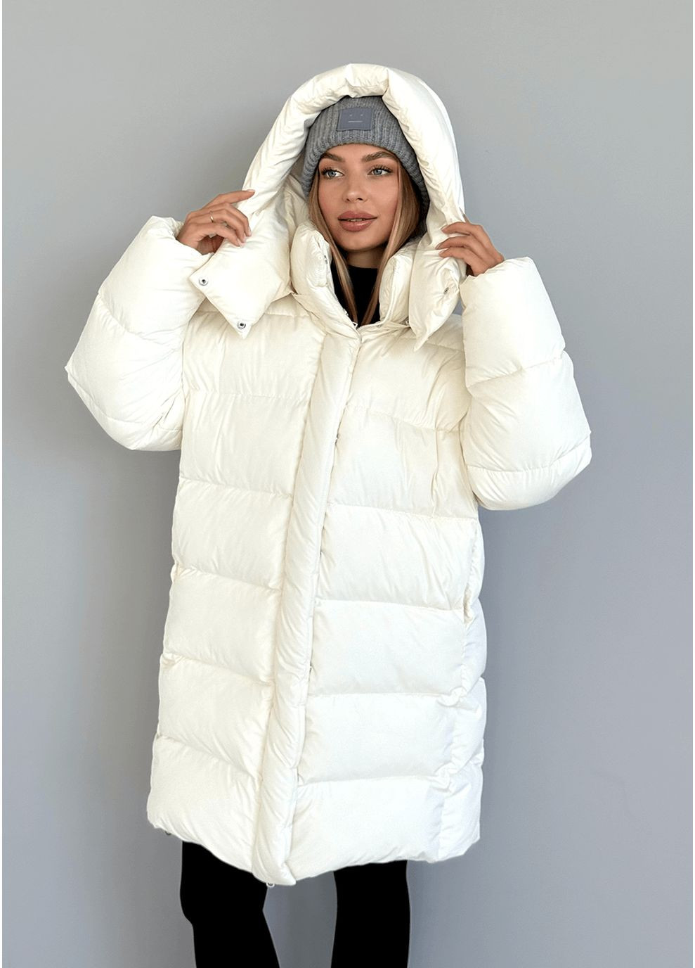 Молочный зимний Пуховик MioRichi