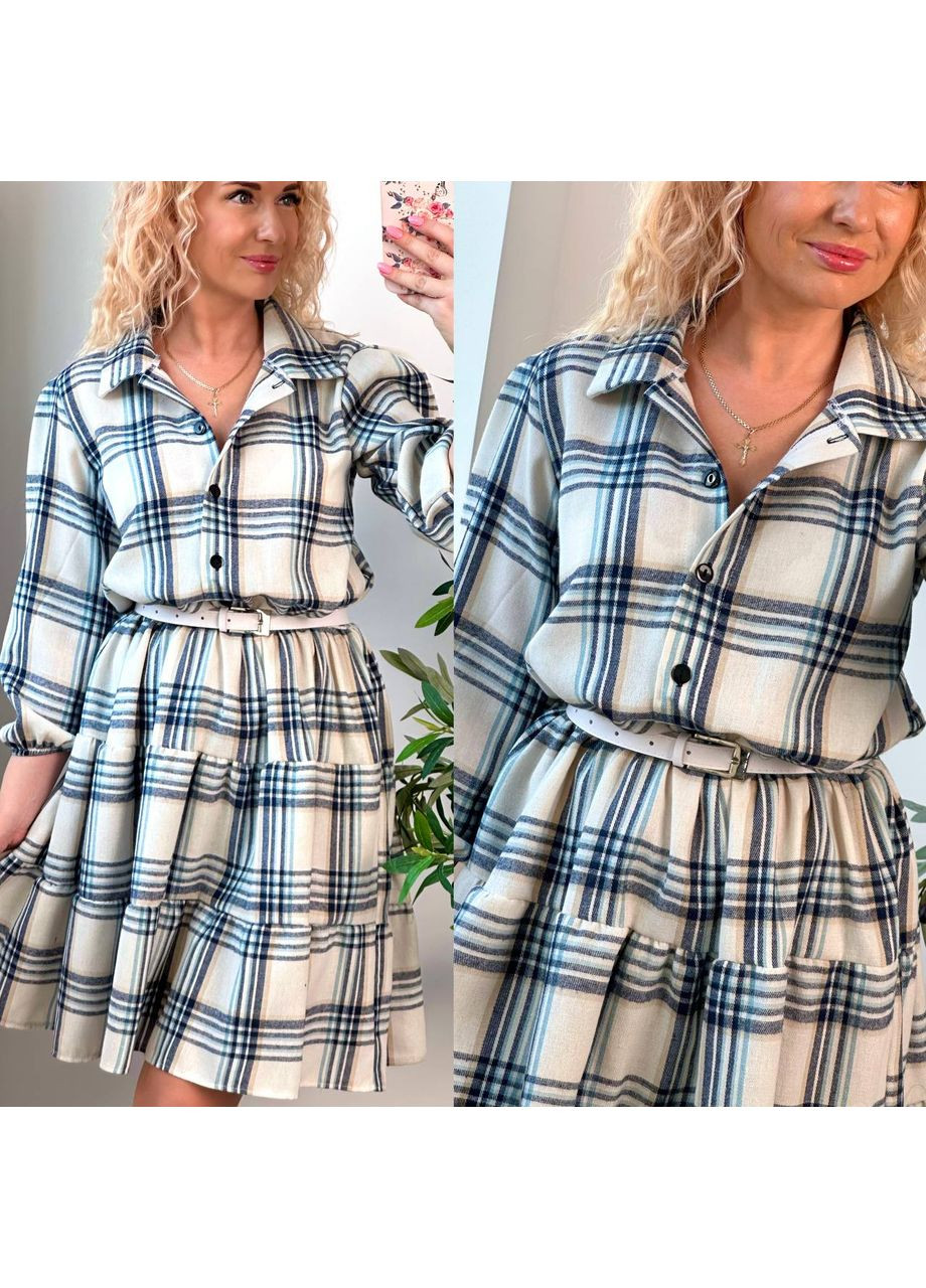 Белое платье хлопковое фланель,талия на резинке Україна