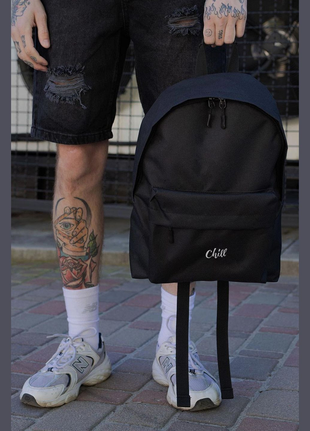 Чоловічий Повсякденний Рюкзак Шкільний Compact З Принтом Chill Without (345565046)