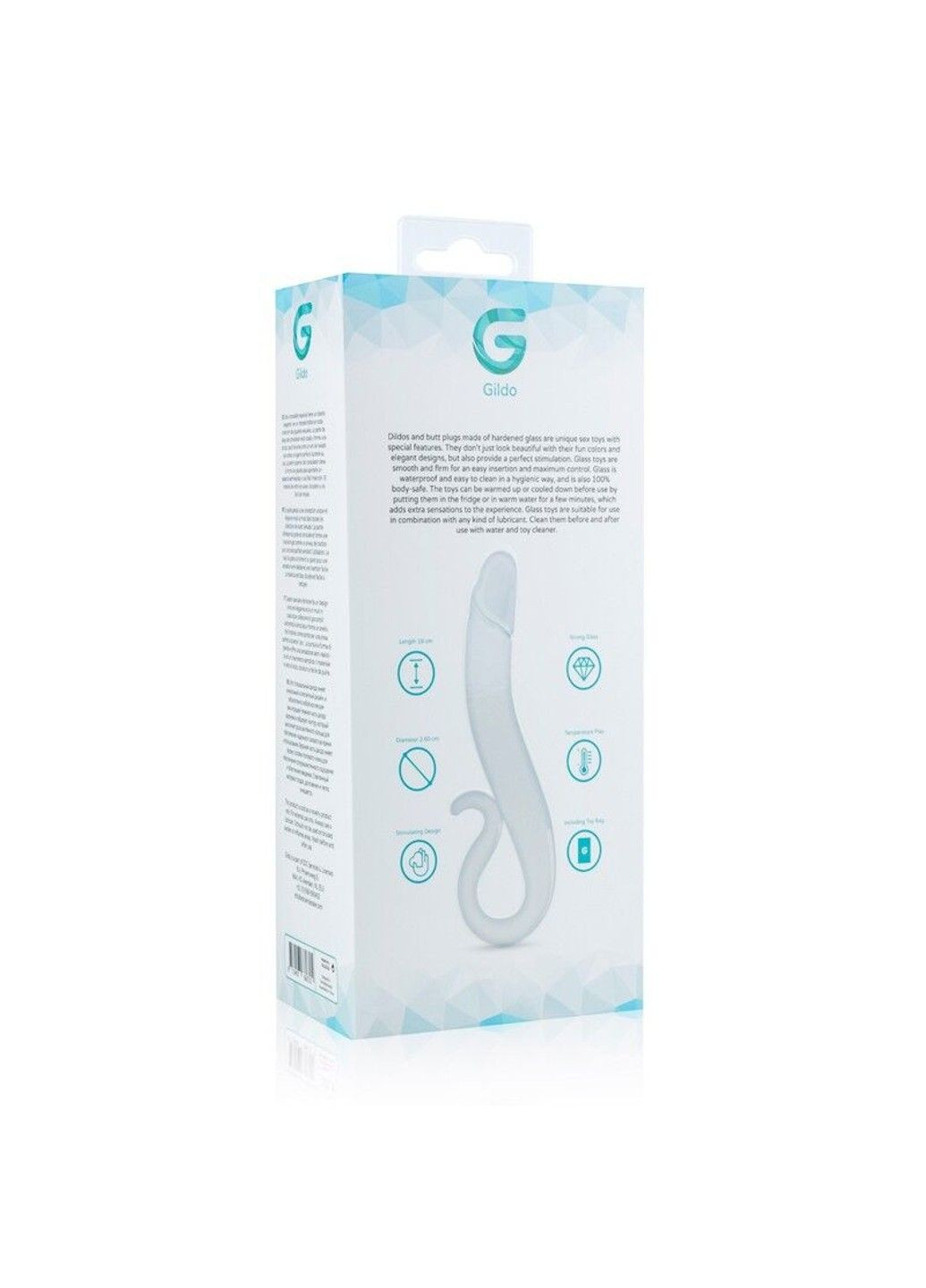 Скляний дилдо Glass Dildo No. 14, реалістична головка Gildo (298349299)