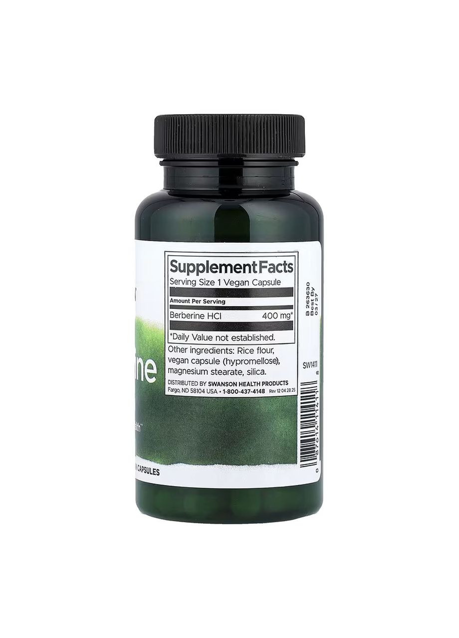 Berberine 400mg - 60 cap Swanson (392264545)