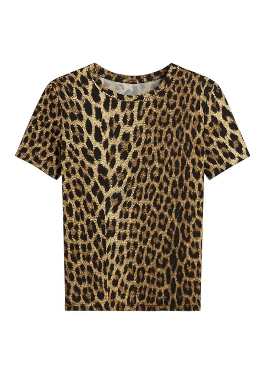 Бежевая летняя футболка бежевый Tom Tailor