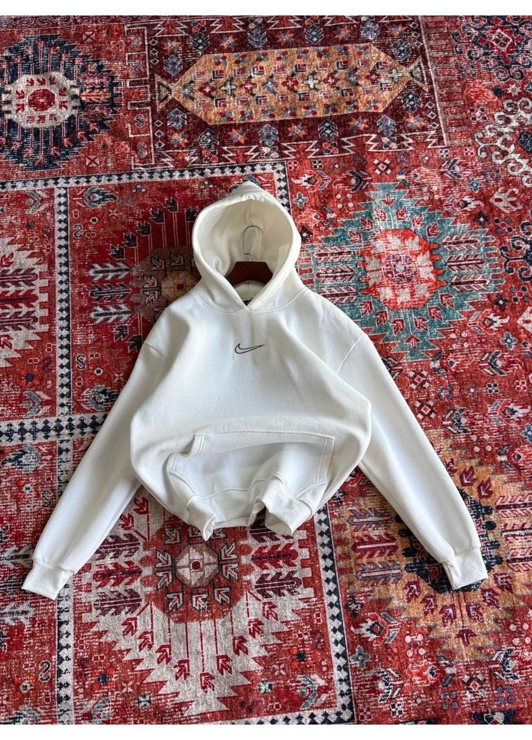 Стильне чоловіче худі тепле Nike біле No Brand (372803963)