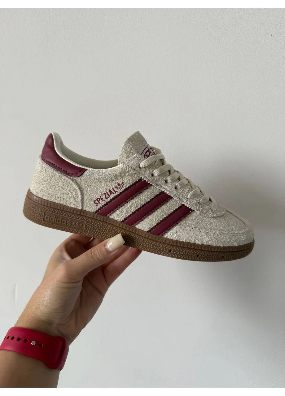 КРОСІВКИ ЖІНОЧІ ADIDAS HANDBALL SPEZIAL OFF WHITE COLLEGIATE BURGUNDY АДІДАС СПЕЦІАЛ БІЛІ No Brand білі демісезони (391005325)