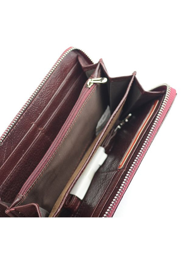 Бордовий жіночий гаманець шкіряний на блискавці, Класичний лаковий гаманець портмоне з натуральної шкіри Balisa (266266468)