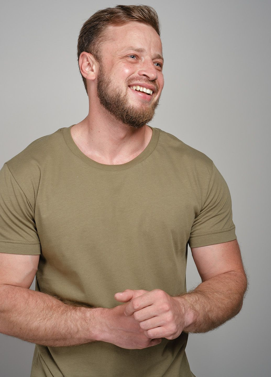 Хаки (оливковая) оливковая базовая футболка 103212 Power
