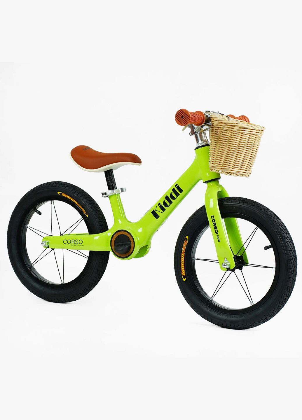 Детский велобег KIDDI LT-14127. Магниевая рама, надувные колеса 14", подставка для ног, корзина Corso (290254807)