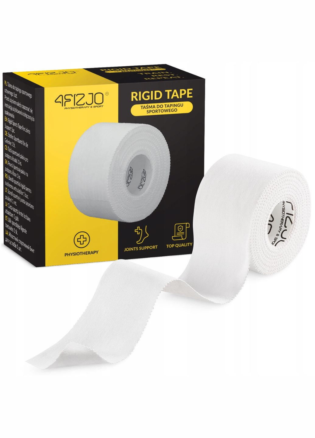 Стрічка кінезіологічна (кінезіо тейп) Rigid Tape 5 см x 10 м жорстка White () 4FIZJO P-5905973400824 (315516372)