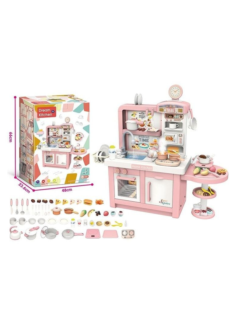 Кухня 100 T-4 (4) звук, музика, підсвічування, парогенератор, мийка з подачею води, посуд, прилади, продукти, в коробці No Brand (324620485)