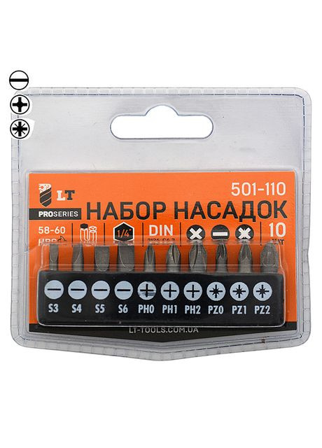 Набор бит 25мм 10шт LT (361151133)