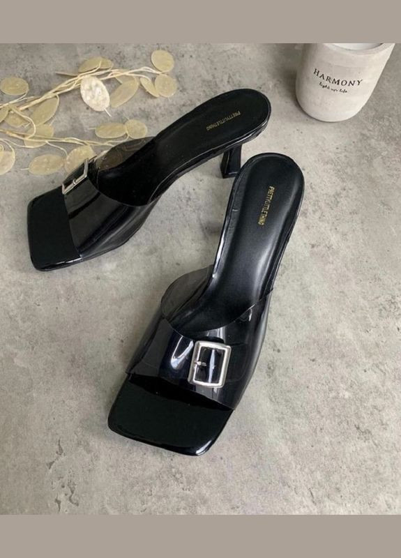 Черные мюли PrettyLittleThing