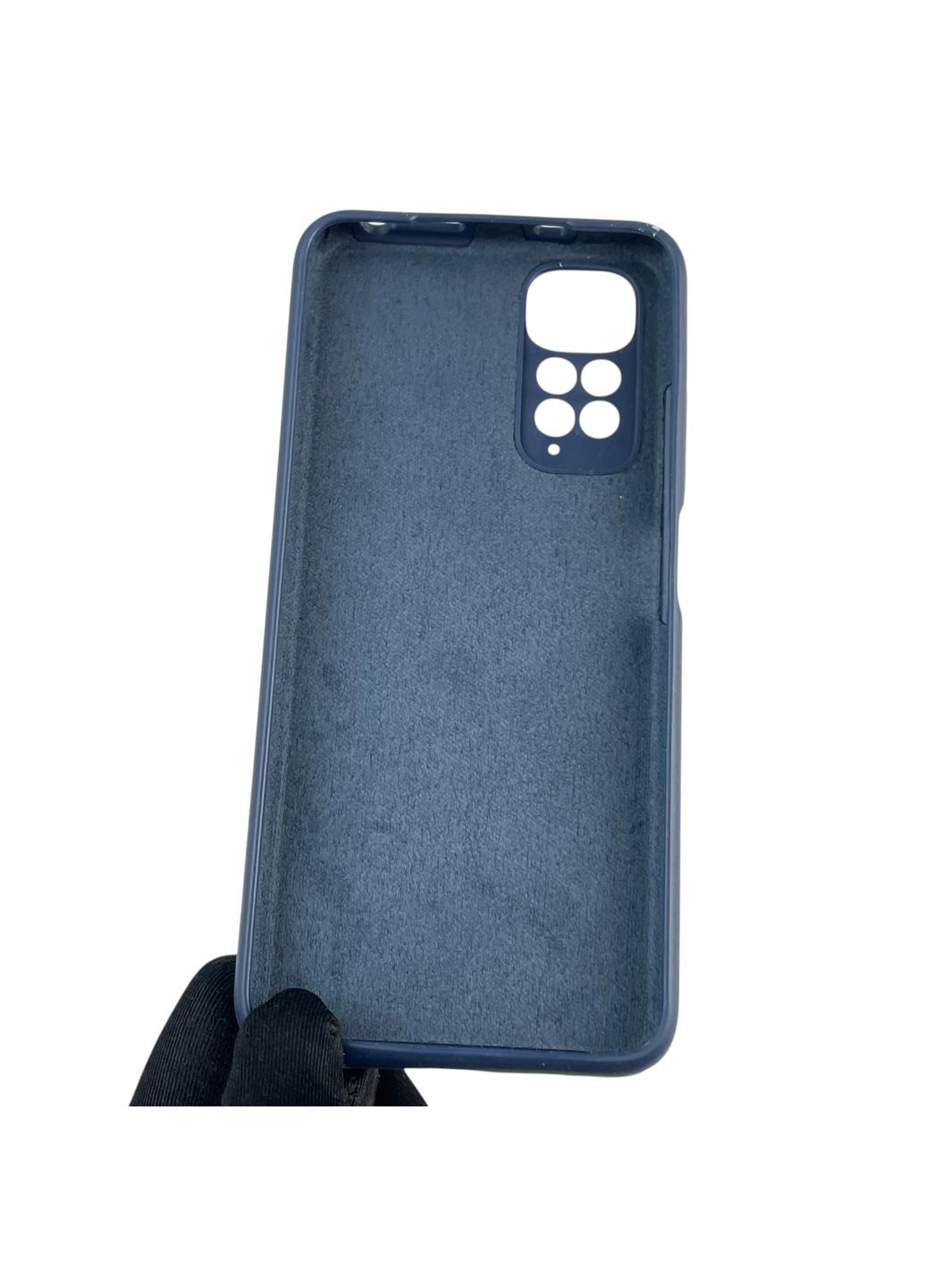 Чохол для Redmi Note 11 4G силіконовий з мікрофіброю нековзний на сяомі редмі нот 11 4г темно-синій Xiaomi (366389787)