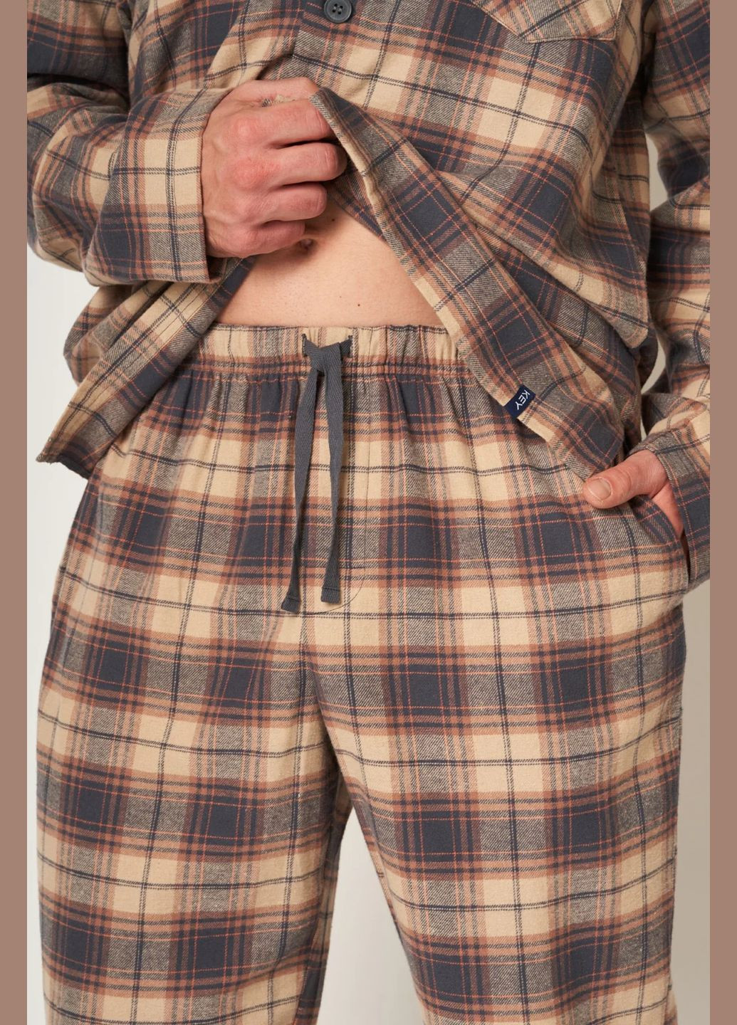 Мужская фланелевая пижама больших размеров MNS 402 Big Key (311596182)