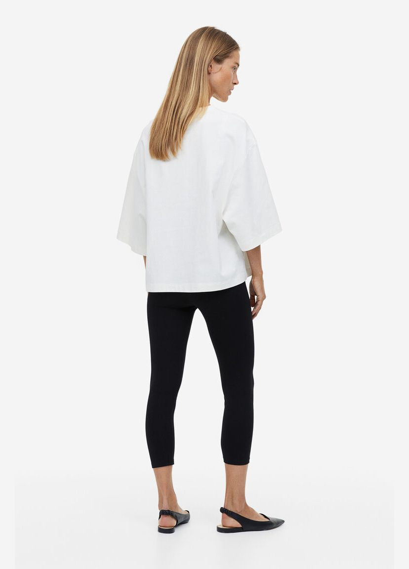 Черные летние леггинсы для беременных укорочены H&M