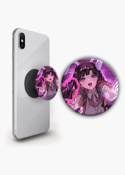 Держатель для телефона PopSockets Аниме Данганромпа #016 Черный No Brand (304503636)